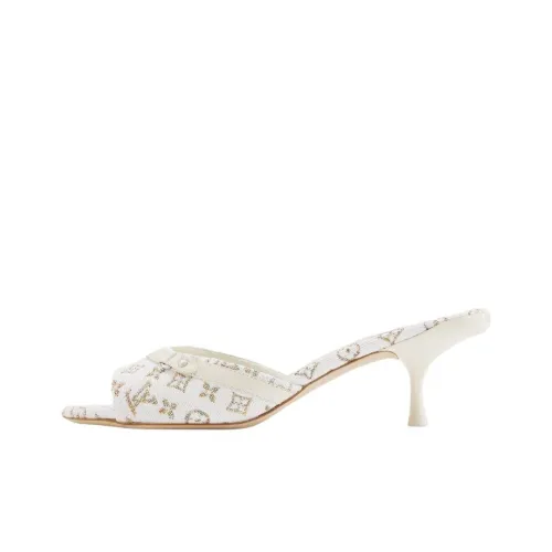 LOUIS VUITTON 6AM Слипоны 9,5 см Женские Белые