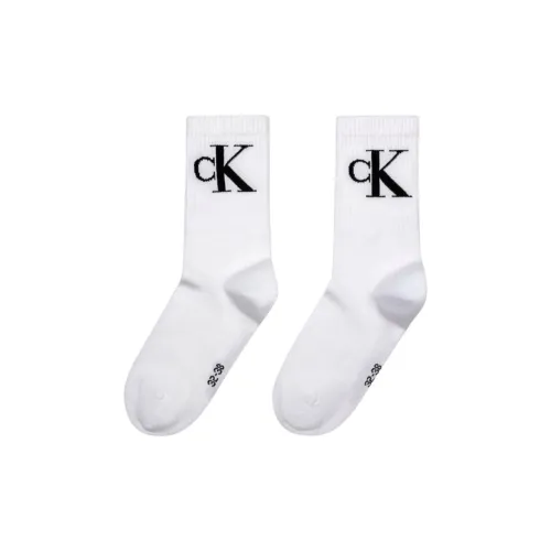 Calvin Klein 2 шт Белые Женские Носки MID до икры