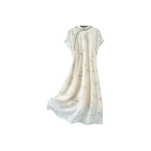 IHIMI Короткий рукав Платье Женское