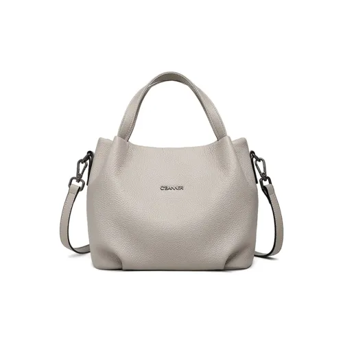 C°BANNER Корова Кожа Ведрообразная Сумка Маленькая Женская Серый Черный Слоновая Серый