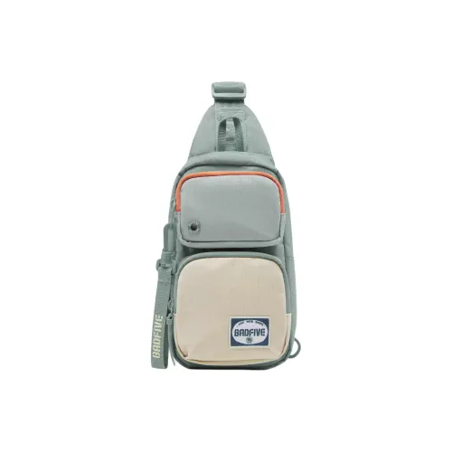 Подкладка BadFive Полиэстер Одно Плечо Сумка через плечо Сумка через плечо Sling Унисекс Бледно-зеленый Бумага Сюань Белый