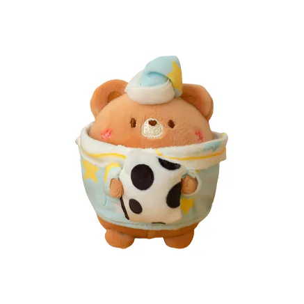 OU DI PIG Милый Спокойной ночи Пижама Пельмени Little Bear Кролик Коала Куклы Плюшевый Брелок 10 см Рекомендуемый рост