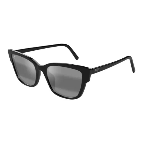 Maui Jim Ацетат Кошачий глаз Солнцезащитные очки Мужской Черный