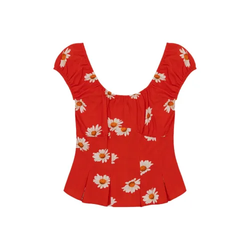 Lisa Says Gah Женские Рубашки Красного Цвета