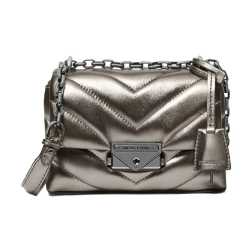 MICHAEL KORS Cece Кожа Сумка через плечо Экстра Маленькая Женская Серебряная Серый