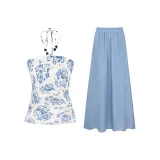 Топ на бретелях + Юбка, комплект из двух частей