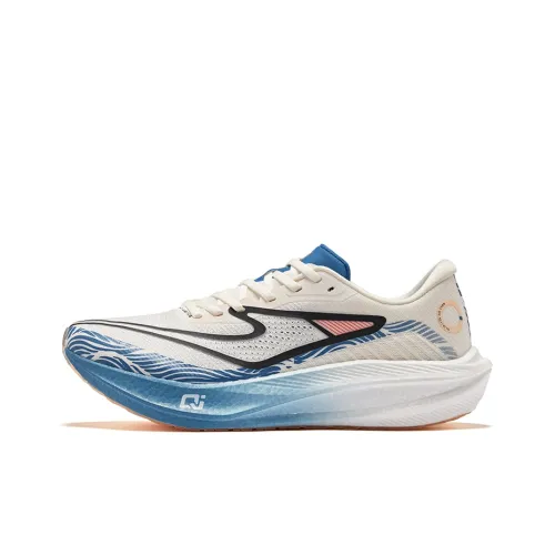 Erke Dust 3,0 Амортизаторы Shock Absorbers Низкий Топ Тренировки Спринт Гонки Беговые кроссовки Мужской Ocean Silk Цветовая схема