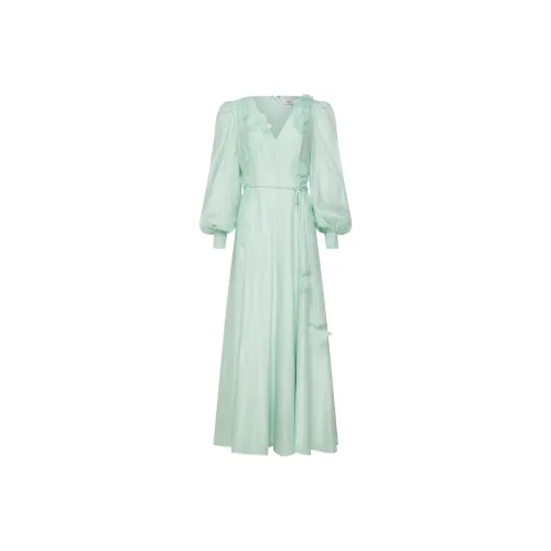 SHEIKE Английский язык Розовый Макси Платье Длинный Рукав Платье Женское