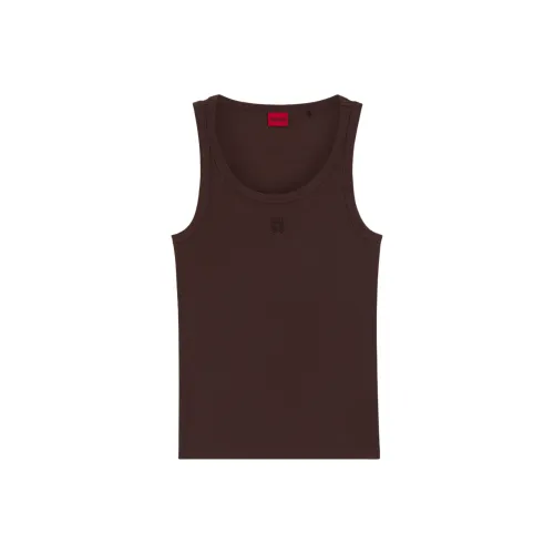 Hugo Boss Темно-коричневые женские майки