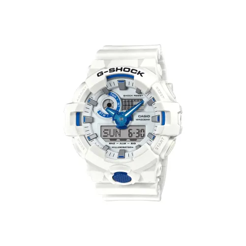 CASIO G SHOCK Кварцевый механизм Смольный ремешок Часы Мужские Белый циферблат