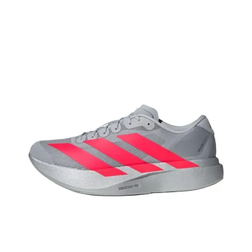Adidas Adizero Evo SL Устойчивые к истиранию низкие беговые кроссовки унисекс серого цвета