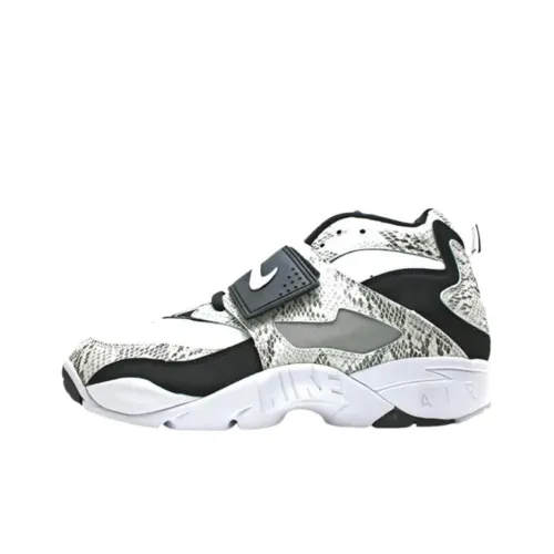 Nike Air Ромб Шипы Устойчивые к абразиву MID Топ Винтажные баскетбольные кроссовки Мужской Черный белый