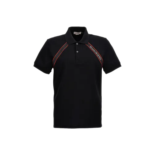 Alexander McQueen Мужское черное поло