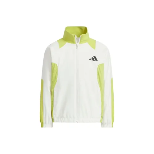 Adidas Climacool Нефритовый белый/Мягкий Лаймово-зеленый Kids Куртки