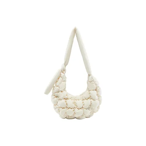 Лайнер Нейлоновая Сумка через плечо Стандартная Унисекс Кремово-белая