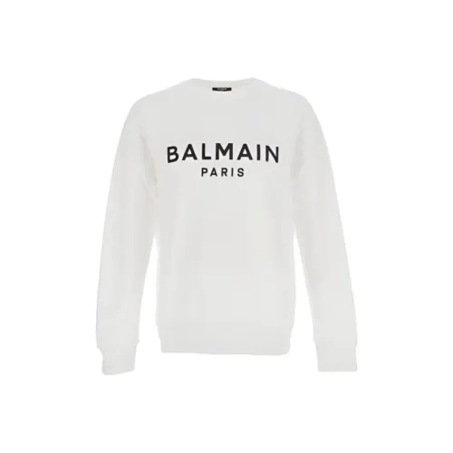 BALMAIN Белый Мужской Свитшот
