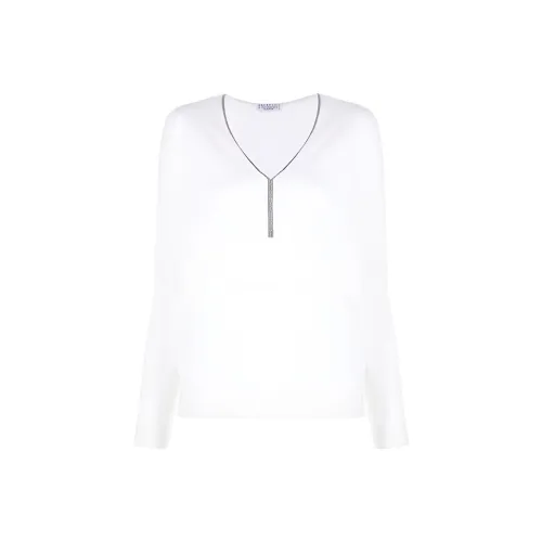 Brunello Cucinelli Белый Женские Кашемировые Свитеры