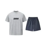 Gray Top + Blue Gray Shorts  
Серый топ + голубо-серые шорты