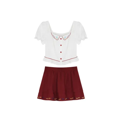 Annie The Темный Child Летний Комплект с Юбкой Женские