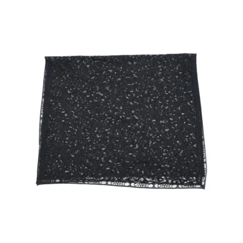 CHANEL Нейлоновые и шелковые шарфы Унисекс Черный