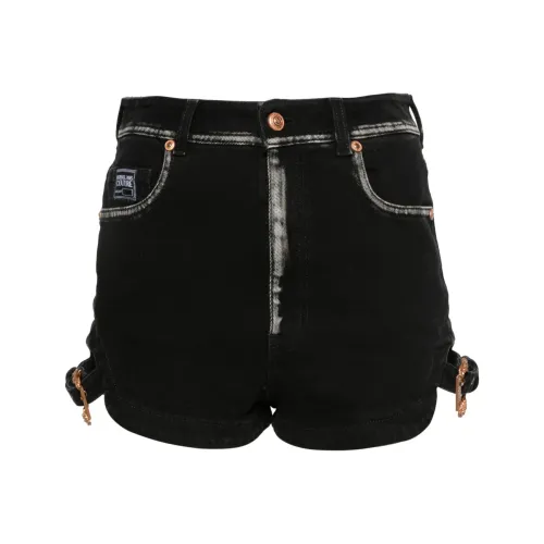 VERSACE JEANS COUTURE SS24 Джинсовые шорты Женские Черные