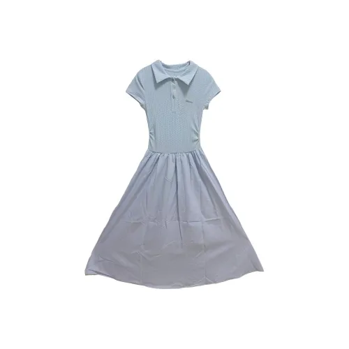 SEAR OFFICIAL Озерно-голубой Женские Короткие Платья с Рукавами