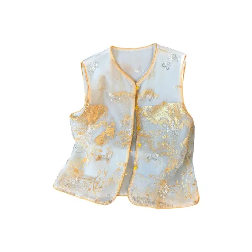 SIXUSICHOU Желтые Женские Жилеты