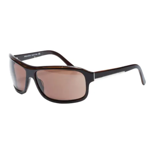 PRADA Ацетат Прямоугольные Солнцезащитные очки Женские Умбра