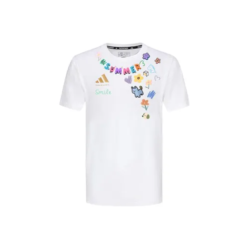 Adidas 100% хлопок Короткий рукав Шорты Унисекс