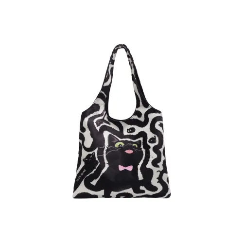 Vack Холст Сумка-тоут Сумка через плечо Женская Черная