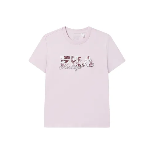 FILA HERITAGE Короткий рукав T-Shirt Женский Frost Purple