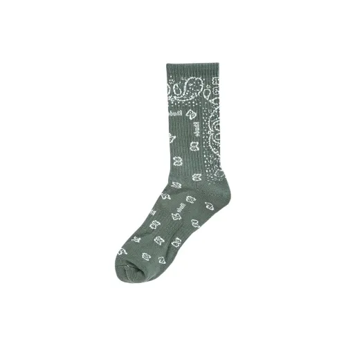 RHUDE 1 пачка Зеленые Мужские носки MID до икры