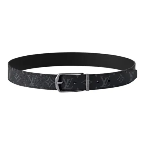 LOUIS VUITTON Кожаные ремни Мужской Черный 3,5CM