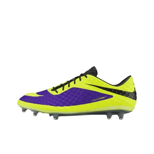Nike HyperVenom Phantom Устойчивые к истиранию футбольные бутсы Унисекс Фиолетовый Желтый