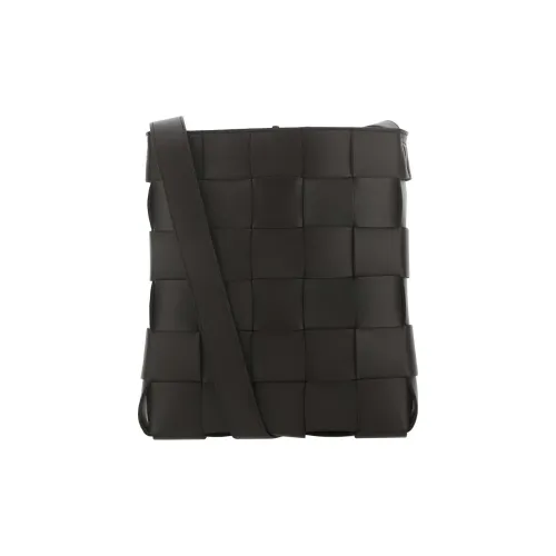 Bottega Veneta CASSETTE Pillow Bag Lambskin Shoulder Bag Unisex Black