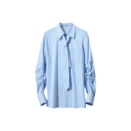 AMII Сине-белые полоски Женские Рубашки