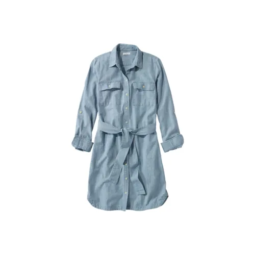 L.L.Bean Длинное платье с длинными рукавами женское