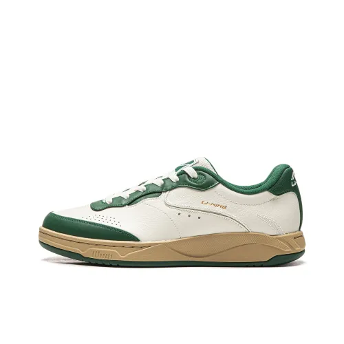 LINING Матовый Finish Резистентный Bottom Амортизация Высота Увеличение Низкие Кроссовки для Скейтбординга Унисекс Белый Зеленый