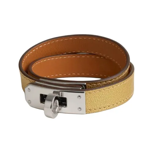 HERMES Наручные повязки Женские Желтый Коричневый