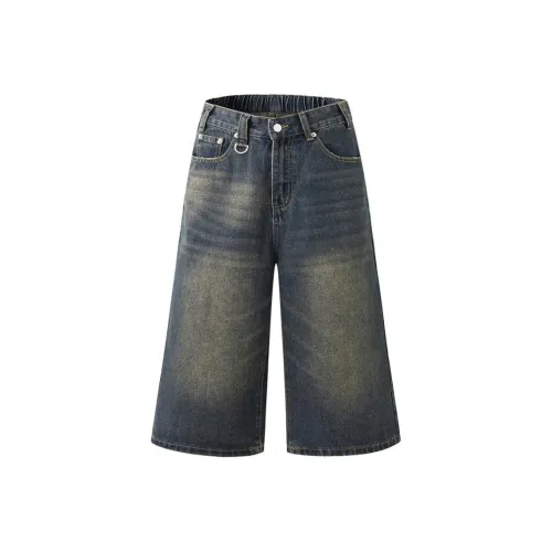 Azvk UK 2556 Железо Show Синий Штаны капри Унисекс Джинсовые шорты