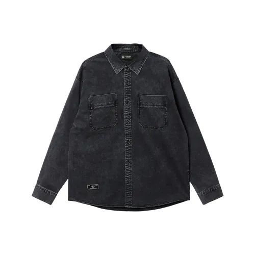 JACK&JONES A16 Темно-серый деним Мужские рубашки