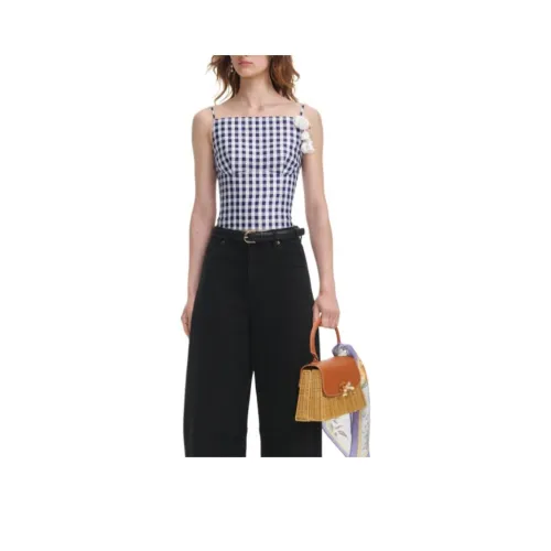 Self Портрет Синяя клетка Женские Камисоли