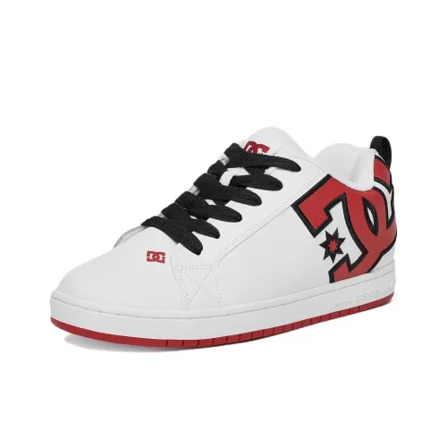 DC Shoes Устойчивые к истиранию низкие кеды для скейтбординга Мужские Красные Белые