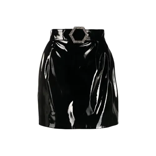 PHILIPP PLEIN Черные Женские Повседневные Короткие Юбки