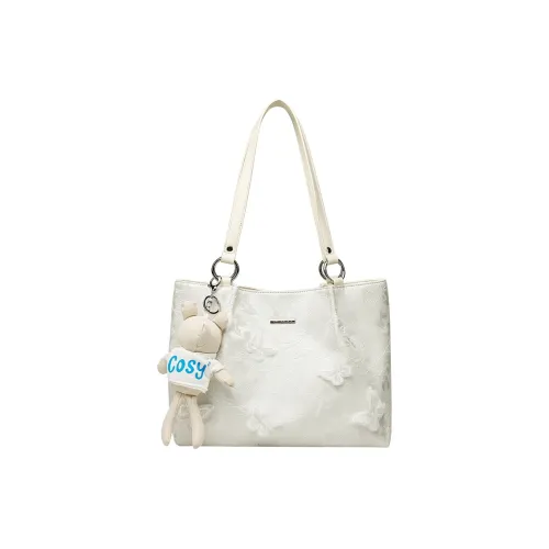 SMILE FOCUS ПУ (полиуретан) Сумка-тоут Сумка через плечо Женская Розовая Экрю