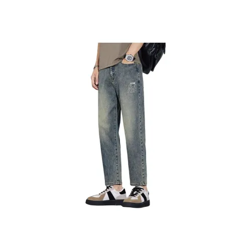 TONGXIANSEN Винтажные синие мужские джинсы