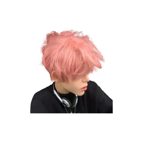 GLUNA Мужская парик Серый Розовый Differential Crushed Lid Мода Fluff