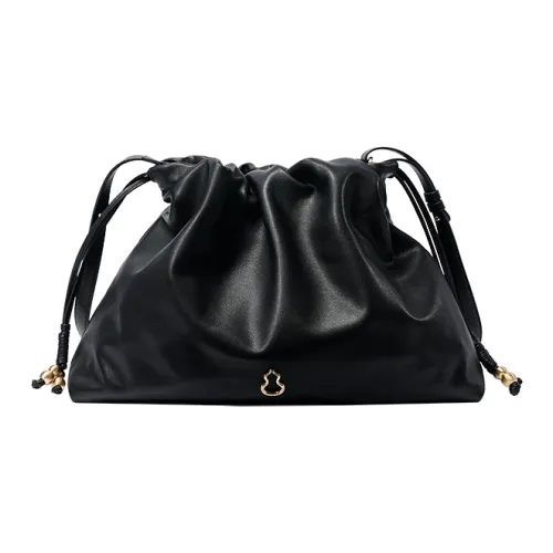 BAMPO Сумки из натуральной коровьей кожи Trash Сумки через плечо Сумка на плечо Женская Ink Угольно-черный