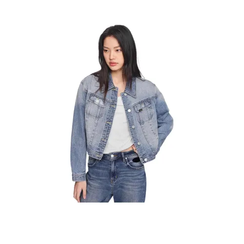 Lee совместный бренд модель Деним Куртка Женская Светло-синяя