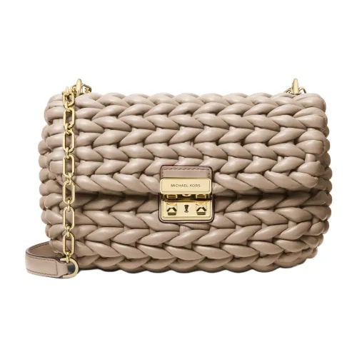 MICHAEL KORS Tribeca Коровья кожа Сумка на плечо Большая Женская Тауповая